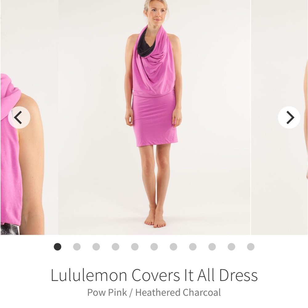 Lululemon Cover It All Reversible Dress Pow Pink/Heathered Black